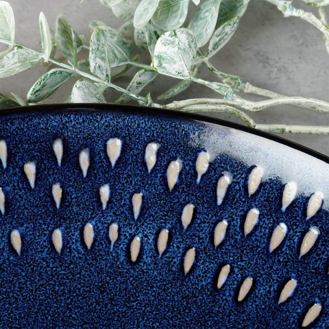 Talerz obiadowy płytki ceramiczny granatowy 28cm SIAKI COLLECTION 139708
