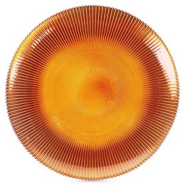 Talerz obiadowy płytki szklany bursztynowy 28cm VILDE 139730