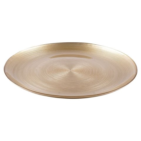Talerz obiadowy płytki szklany złoty 32.5cm VILDE 139267 Talerz obiadowy płytki szklany złoty 32.5cm VILDE 139267