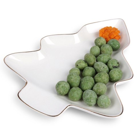 Talerz porcelanowy do serwowania przekąsek choinka 20x16.5cm VILDE 139095 Talerz porcelanowy do serwowania przekąsek choinka 20x16.5cm VILDE 139095