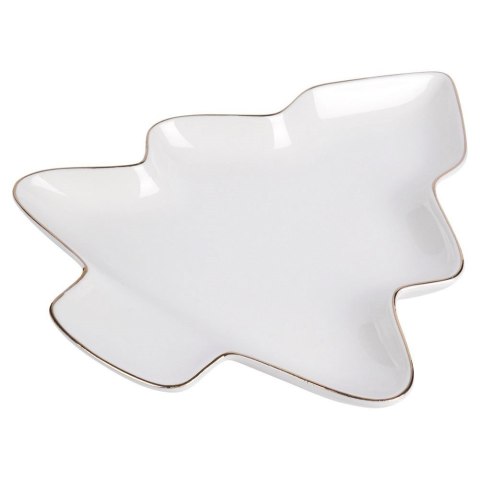 Talerz porcelanowy do serwowania przekąsek choinka 20x16.5cm VILDE 139095 Talerz porcelanowy do serwowania przekąsek choinka 20x16.5cm VILDE 139095