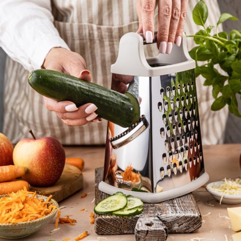 Tarka do warzyw, 4-stronna, stal nierdzewna, KINGHOFF KH-1990