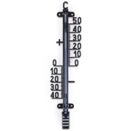 Termometr duży zewnętrzny i wewnętrzny analogowy czarny 25cm PROGARDEN 569666