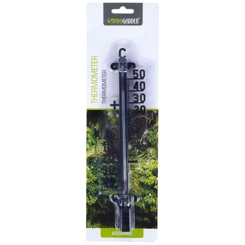 Termometr duży zewnętrzny i wewnętrzny analogowy czarny 25cm PROGARDEN 569666 Termometr duży zewnętrzny i wewnętrzny analogowy czarny 25cm PROGARDEN 569666