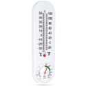 Termometr z higrometrem zewnętrzny i wewnętrzny analogowy biały PROGARDEN 569593