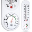 Termometr z higrometrem zewnętrzny i wewnętrzny analogowy biały PROGARDEN 569593