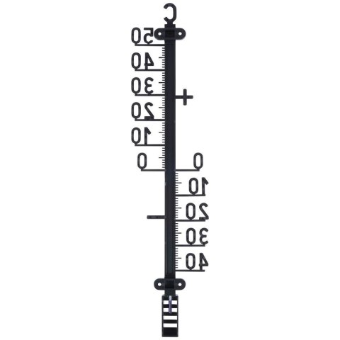 Termometr zewnętrzny duży na ścianę taras balkon czarny 41cm PROGARDEN 339087 Termometr zewnętrzny duży na ścianę taras balkon czarny 41cm PROGARDEN 339087