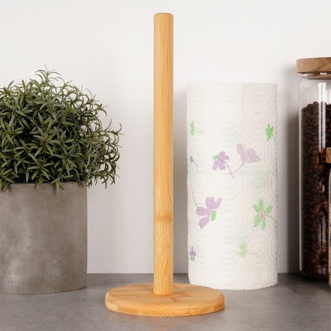 Uchwyt stojak na ręcznik kuchenny papierowy DUŻY XXL drewniany 29.5cm EXCELLENT HOUSEWARE 229186 Uchwyt stojak na ręcznik kuchenny papierowy DUŻY XXL drewniany 29.5cm EXCELLENT HOUSEWARE 229186