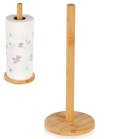 Uchwyt stojak na ręcznik kuchenny papierowy DUŻY XXL drewniany 29.5cm EXCELLENT HOUSEWARE 229186 Uchwyt stojak na ręcznik kuchenny papierowy DUŻY XXL drewniany 29.5cm EXCELLENT HOUSEWARE 229186