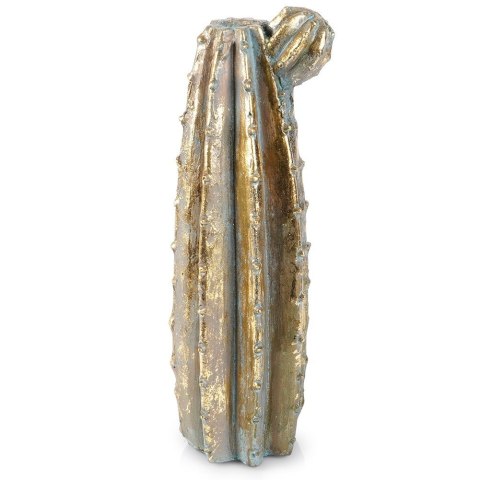 Wazon na kwiaty wysoki cementowy złoty kaktus 47.5cm VILDE 569930 Wazon na kwiaty wysoki cementowy złoty kaktus 47.5cm VILDE 569930