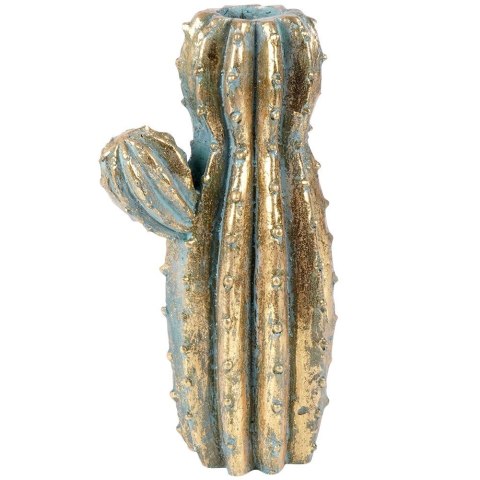 Wazon na kwiaty wysoki ceramiczny złoty kaktus 41.5cm VILDE 569931 Wazon na kwiaty wysoki ceramiczny złoty kaktus 41.5cm VILDE 569931