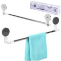 Wieszak na ręczniki łazienkowe uchwyt do wieszania stalowy na przyssawki BATHROOM SOLUTIONS 567044