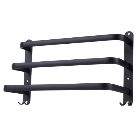 Wieszak ścienny na ręczniki uchwyt do wieszania METALOWY czarny 40cm VILDE 569705 Wieszak ścienny na ręczniki uchwyt do wieszania METALOWY czarny 40cm VILDE 569705