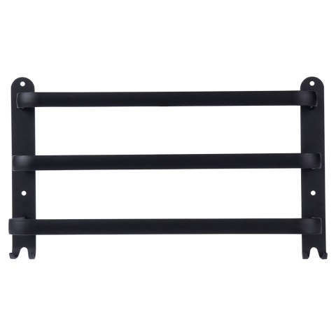 Wieszak ścienny na ręczniki uchwyt do wieszania METALOWY czarny 40cm VILDE 569705 Wieszak ścienny na ręczniki uchwyt do wieszania METALOWY czarny 40cm VILDE 569705