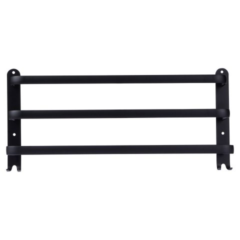 Wieszak ścienny na ręczniki uchwyt do wieszania METALOWY czarny 50cm VILDE 569706 Wieszak ścienny na ręczniki uchwyt do wieszania METALOWY czarny 50cm VILDE 569706