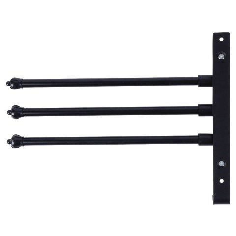 Wieszak ścienny na ręczniki uchwyt do wieszania METALOWY czarny obrotowy 30cm VILDE 569708 Wieszak ścienny na ręczniki uchwyt do wieszania METALOWY czarny obrotowy 30cm VILDE 569708