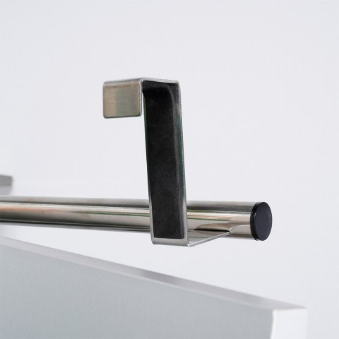 Wieszak uchwyt na drzwi stalowy srebrny regulowany 25-40cm STORAGE SOLUTIONS 567012