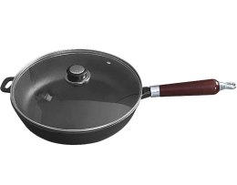 PATELNIA ŻELIWNA 26cm z POKRYWĄ KRISBERG KS-2566