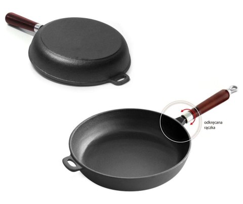 PATELNIA ŻELIWNA 26cm z POKRYWĄ KRISBERG KS-2566 PATELNIA ŻELIWNA 26cm z POKRYWĄ KRISBERG KS-2566