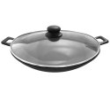 WOK ŻELIWNY z POKRYWĄ 31cm KRISBERG KS-2561