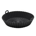 Wkład silikonowy do frytkownicy AIR FRYER okrągły czarny forma 20cm BRUNBESTE BB-3133
