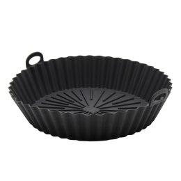 Wkład silikonowy do frytkownicy AIR FRYER okrągły czarny forma 20cm BRUNBESTE BB-3133