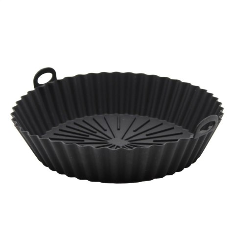 Wkład silikonowy do frytkownicy AIR FRYER okrągły czarny forma 20cm BRUNBESTE BB-3133