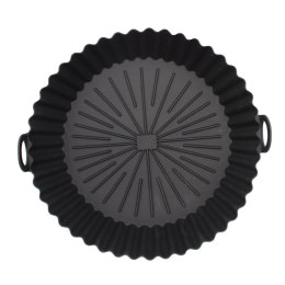 Wkład silikonowy do frytkownicy AIR FRYER okrągły czarny forma 20cm BRUNBESTE BB-3133