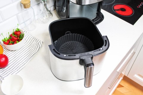 Wkład silikonowy do frytkownicy AIR FRYER okrągły czarny forma 20cm BRUNBESTE BB-3133