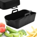 Wkład silikonowy do frytkownicy AIR FRYER prostokątny czarny forma BRUNBESTE BB-3759