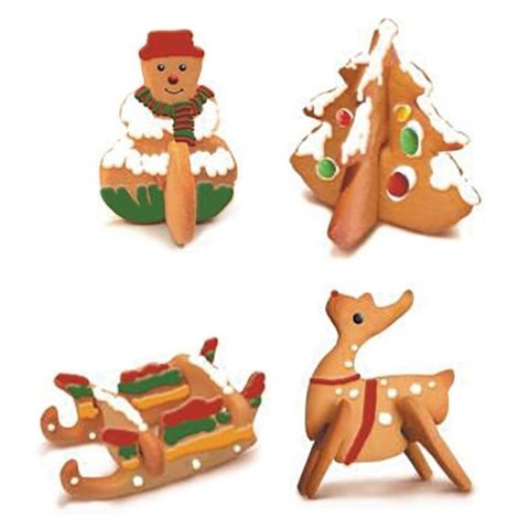 Wykrawacze do ciastek stalowe Boże Narodzenie 3D 8 ele. LA CUCINA 121113