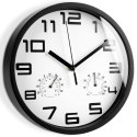 Zegar ścienny na ścianę biały z termometrem higrometrem 25cm VILDE 569613-B