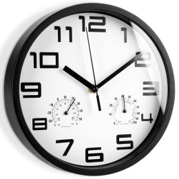 Zegar ścienny na ścianę biały z termometrem higrometrem 25cm VILDE 569613-B