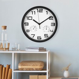 Zegar ścienny na ścianę biały z termometrem higrometrem 25cm VILDE 569613-B