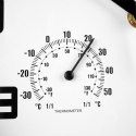 Zegar ścienny na ścianę biały z termometrem higrometrem 25cm VILDE 569613-B