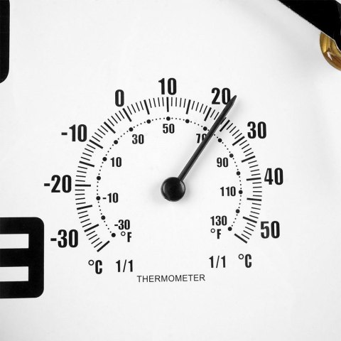 Zegar ścienny na ścianę biały z termometrem higrometrem 25cm VILDE 569613-B Zegar ścienny na ścianę biały z termometrem higrometrem 25cm VILDE 569613-B