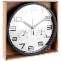 Zegar ścienny na ścianę biały z termometrem higrometrem 25cm VILDE 569613-B