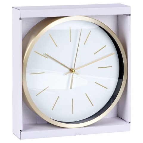 Zegar ścienny na ścianę biały złoty 25cm VILDE 569933-B Zegar ścienny na ścianę biały złoty 25cm VILDE 569933-B