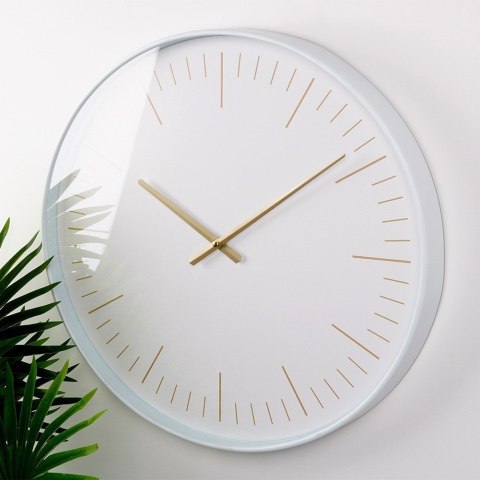 Zegar ścienny na ścianę biały złoty 50cm VILDE 568109 Zegar ścienny na ścianę biały złoty 50cm VILDE 568109
