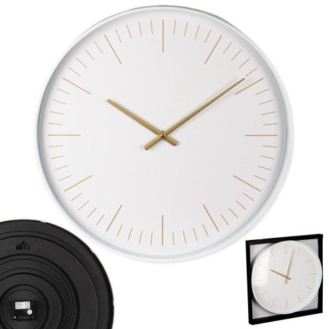Zegar ścienny na ścianę biały złoty 50cm VILDE 568109 Zegar ścienny na ścianę biały złoty 50cm VILDE 568109