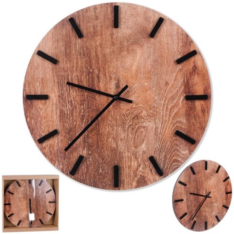 Zegar ścienny na ścianę brązowy 40cm VILDE 569889 Zegar ścienny na ścianę brązowy 40cm VILDE 569889