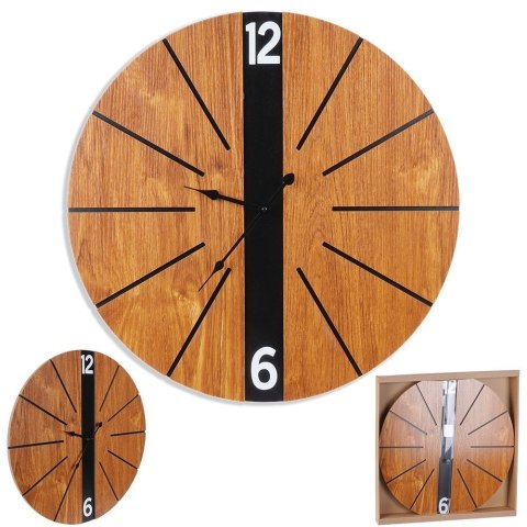Zegar ścienny na ścianę brązowy 60cm VILDE 569891 Zegar ścienny na ścianę brązowy 60cm VILDE 569891
