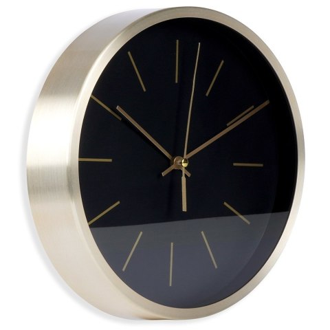 Zegar ścienny na ścianę czarny złoty 25cm VILDE 569933-C Zegar ścienny na ścianę czarny złoty 25cm VILDE 569933-C