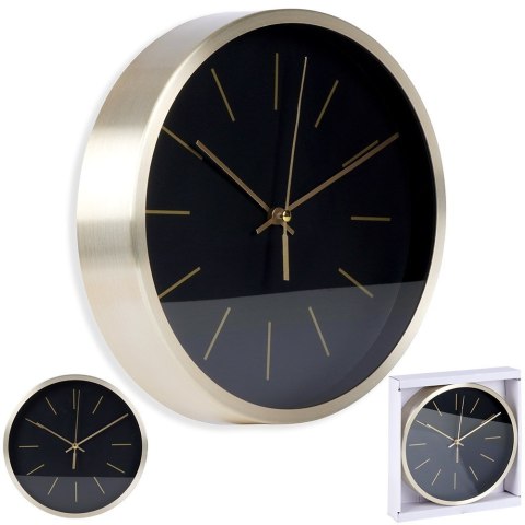 Zegar ścienny na ścianę czarny złoty 25cm VILDE 569933-C Zegar ścienny na ścianę czarny złoty 25cm VILDE 569933-C