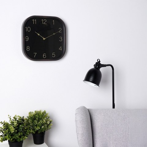 Zegar ścienny na ścianę czarny złoty 30cm VILDE 568131 Zegar ścienny na ścianę czarny złoty 30cm VILDE 568131