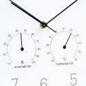 Zegar ścienny na ścianę z termometrem i higrometrem biały złoty 28.5cm VILDE 568132