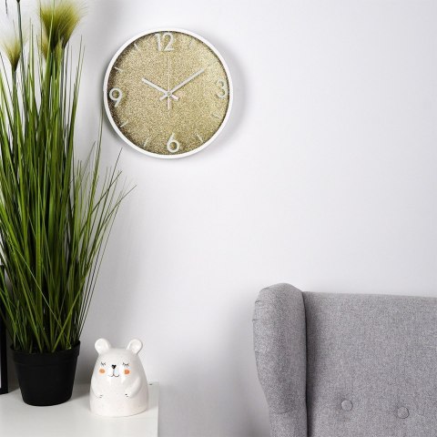 Zegar ścienny na ścianę złoty biały 29.5cm VILDE 568130 Zegar ścienny na ścianę złoty biały 29.5cm VILDE 568130