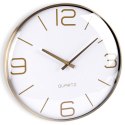 Zegar ścienny na ścianę złoty biały 30cm VILDE 569610-B