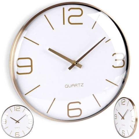 Zegar ścienny na ścianę złoty biały 30cm VILDE 569610-B Zegar ścienny na ścianę złoty biały 30cm VILDE 569610-B