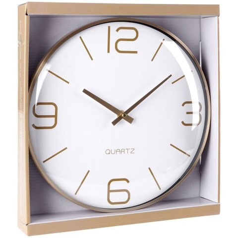 Zegar ścienny na ścianę złoty biały 30cm VILDE 569610-B Zegar ścienny na ścianę złoty biały 30cm VILDE 569610-B